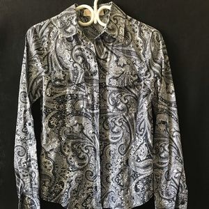 Michael Kors paisley button down shirt